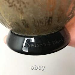 Signed acid-etched Daum vase, Art Deco period, antique vintage