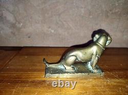 Small bronze subject of a signed Irenée ROCHARD 1930 Art Deco Dachshund