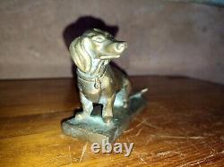 Small bronze subject of a signed Irenée ROCHARD 1930 Art Deco Dachshund