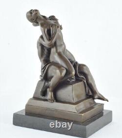 Solid Bronze Art Deco Style Art Nouveau Style Sculpture Statue Couple in Sexy Style