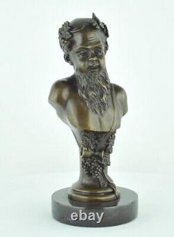 Solid Bronze Signed Bacchus Style Art Deco Style Art Nouveau Statue Sculpture