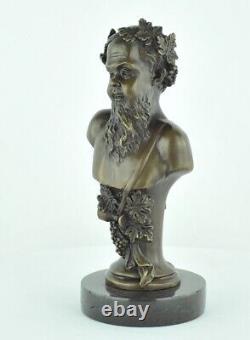 Solid Bronze Signed Bacchus Style Art Deco Style Art Nouveau Statue Sculpture