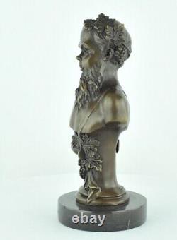 Solid Bronze Signed Bacchus Style Art Deco Style Art Nouveau Statue Sculpture