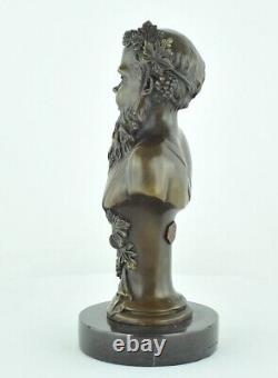 Solid Bronze Signed Bacchus Style Art Deco Style Art Nouveau Statue Sculpture