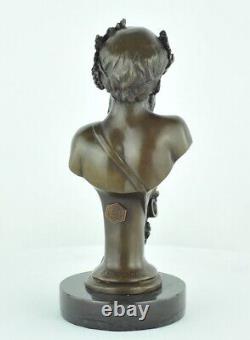 Solid Bronze Signed Bacchus Style Art Deco Style Art Nouveau Statue Sculpture