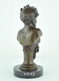 Solid Bronze Signed Bacchus Style Art Deco Style Art Nouveau Statue Sculpture