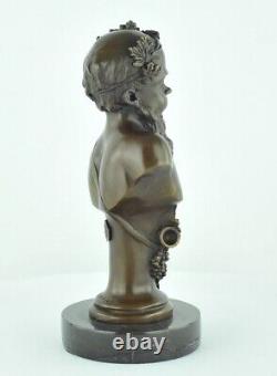 Solid Bronze Signed Bacchus Style Art Deco Style Art Nouveau Statue Sculpture