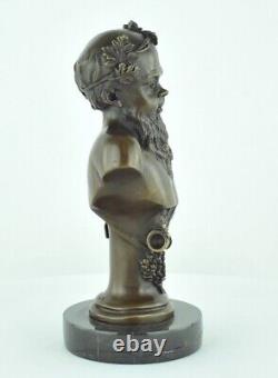 Solid Bronze Signed Bacchus Style Art Deco Style Art Nouveau Statue Sculpture