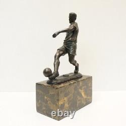 Solid Bronze Signed Statue Sculpture in Football Style Art Deco Style Art Nouveau