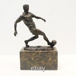 Solid Bronze Signed Statue Sculpture in Football Style Art Deco Style Art Nouveau