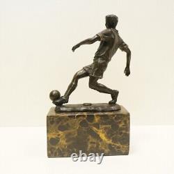 Solid Bronze Signed Statue Sculpture in Football Style Art Deco Style Art Nouveau