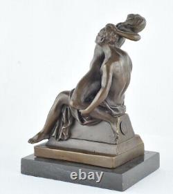 Solid bronze sculpture couple sexy style Art Deco style Art Nouveau art sign