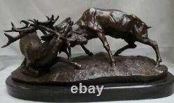Statue Cerf Hunting Style Art Deco Style Art New Solid Bronze Sign