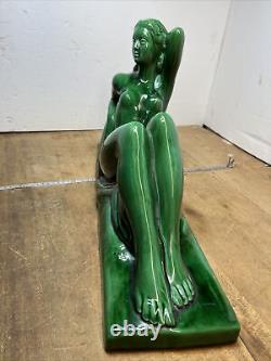 Statue Charles Lemanceau Nude Woman Signed Numbered Art Deco (no. 1)