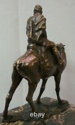 Statue Dromadaire Camel Touareg Style Art Deco Style Art Nouveau Massif Bronze