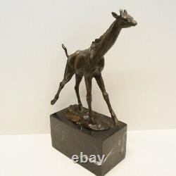 Statue Sculpture Animal Giraffe Style Art Deco Style Art New Bronze Massif