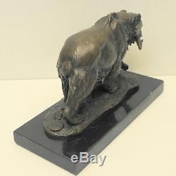Statue Sculpture Bear Animal Style Art Deco Style Art Nouveau Solid Bronze S