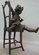 Statue Sculpture Cat Girl Chair Style Art Deco Style Art New Bronze Massi
