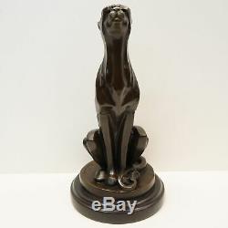 Statue Sculpture Cheetah Animal Style Art Deco Art Nouveau Bronze Massi
