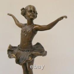 Statue Sculpture Dancer Art Deco Style Art Nouveau Style Solid Bronze Signed