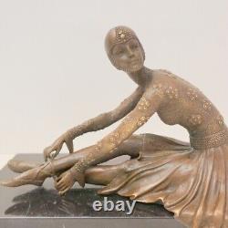 Statue Sculpture Dancer Charleston Style Art Deco Style Art Nouveau Bronze Mas