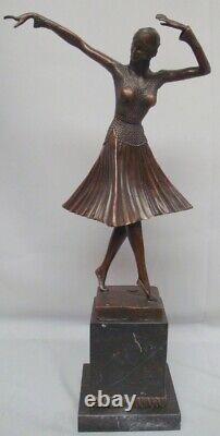 Statue Sculpture Dancer Charleston Style Art Deco Style Art Nouveau Bronze Mask