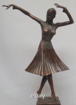 Statue Sculpture Dancer Charleston Style Art Deco Style Art Nouveau Bronze Mask