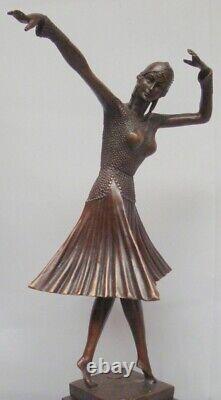 Statue Sculpture Dancer Charleston Style Art Deco Style Art Nouveau Bronze Mask