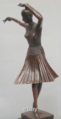 Statue Sculpture Dancer Charleston Style Art Deco Style Art Nouveau Bronze Mask