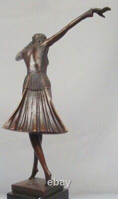 Statue Sculpture Dancer Charleston Style Art Deco Style Art Nouveau Bronze Mask