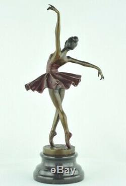 Statue Sculpture Dancer Classical Opera Art Deco Style Bronze Massive Sign