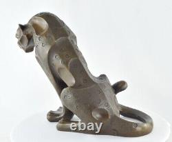 Statue Sculpture Dragon in Animalier Style Art Deco Style Art Nouveau Solid Bronze