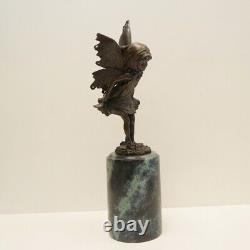 Statue Sculpture Elf Fairy Style Art Deco Style Art Nouveau Solid Bronze Signed