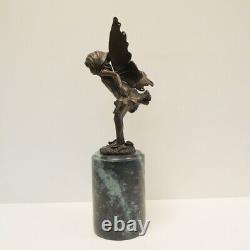 Statue Sculpture Elf Fairy Style Art Deco Style Art Nouveau Solid Bronze Signed