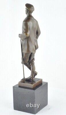 Statue Sculpture Golfer Golf Style Art Deco Style Art Nouveau Solid Bronze Sig