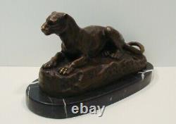 Statue Sculpture Lion Lion Animal Style Art Deco Style Art Nouveau Bronze M