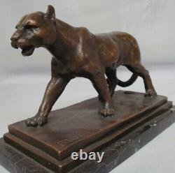 Statue Sculpture Lion Lioness Animalier Style Art Deco Style Art Nouveau Bronze