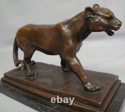 Statue Sculpture Lion Lioness Animalier Style Art Deco Style Art Nouveau Bronze