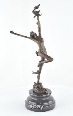 Statue Sculpture Nude Dancer Sexy Art Deco Style Art Nouveau Bronze Maquette