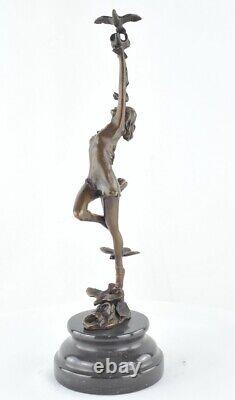 Statue Sculpture Nude Dancer Sexy Art Deco Style Art Nouveau Bronze Maquette