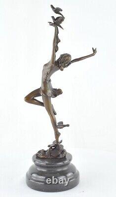 Statue Sculpture Nude Dancer Sexy Art Deco Style Art Nouveau Bronze Maquette