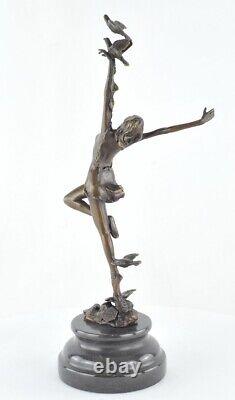 Statue Sculpture Nude Dancer Sexy Art Deco Style Art Nouveau Bronze Maquette