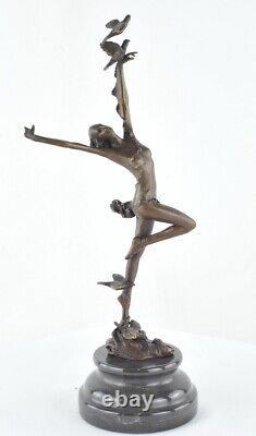 Statue Sculpture Nude Dancer Sexy Art Deco Style Art Nouveau Bronze Maquette