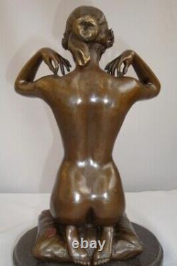 Statue Sculpture Nude Girl Necklace Sexy Style Art Deco Style Art Nouveau Br