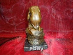 Statue Sculpture Nude Sexy Lady Art Deco Style Art Nouveau Bronze Mask