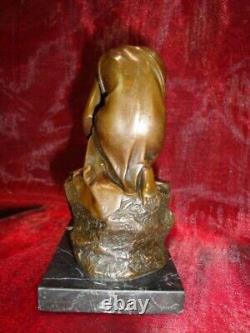 Statue Sculpture Nude Sexy Lady Art Deco Style Art Nouveau Bronze Mask