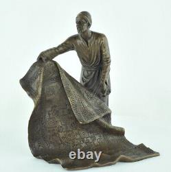 Statue Sculpture Oriental Style Carpet Merchant Art Deco Style Art Nouveau Bro