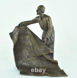 Statue Sculpture Oriental Style Carpet Merchant Art Deco Style Art Nouveau Bro