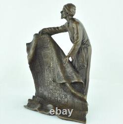 Statue Sculpture Oriental Style Carpet Merchant Art Deco Style Art Nouveau Bro