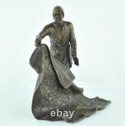 Statue Sculpture Oriental Style Carpet Merchant Art Deco Style Art Nouveau Bro